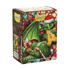 Dragon Shield Brushed Art Sleeves (100) - Christmas Dragon 2024